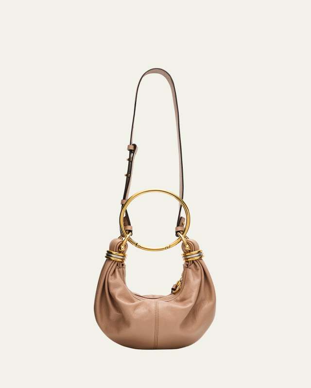 Mini Bracelet Grained Leather Crossbody Bag